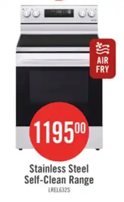 The Brick LG 6.3 Cu. Ft. Smart Electric Range with Air Fry and Fan Convection - Stainless Steel - LREL6323S offer