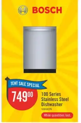 The Brick Bosch 24 48 dBA 100 Series Smart Top-Control Dishwasher - Stainless Steel - SHX4AEF5N offer