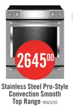 The Brick KitchenAid 6.4 Cu. Ft. Electric Range with AquaLift and Self-Clean - Stainless Steel - YKSEG700ESS offer