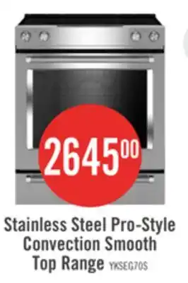 The Brick KitchenAid 6.4 Cu. Ft. Electric Range with AquaLift and Self-Clean - Stainless Steel - YKSEG700ESS offer