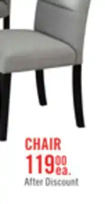 The Brick Verona Dining Chair with Linen-Look Fabric, Wood - Light Grey offer