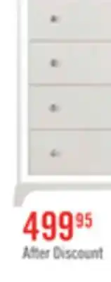 The Brick Halo Bedroom Chest of Drawers with LED Light, 4-Drawer, 32W x 48H, Glam - White offer