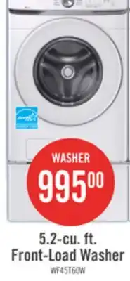 The Brick Samsung 5.2 Cu. Ft. Front-Load Washer - White - Stackable - WF45T6000AW/A5 offer