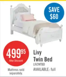 The Brick Livy Panel Bed for Kids, White, Vegan Leather - Twin Size offer