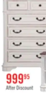 The Brick Grace Bedroom Chest of Drawers with Lift-Top Storage Tray, 5-Drawer, 38W x 52H - Antique White offer