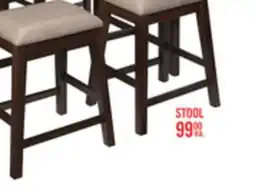 The Brick Astoria Counter-Height Stool with Vegan Leather Fabric - Brown & Grey offer