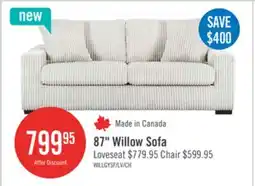 The Brick Willow 87 Light Grey Fabric Sofa with Track Arms and Reversible Seat and Back Cushions offer