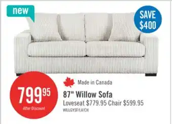 The Brick Willow 87 Light Grey Fabric Sofa with Track Arms and Reversible Seat and Back Cushions offer