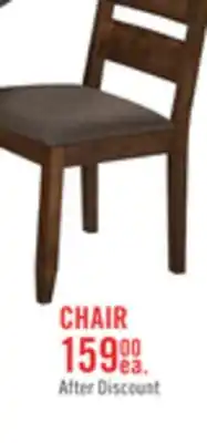 The Brick Plum Dining Chair with Polyester Fabric, Wood, Ladder-Back - Nutmeg Brown offer
