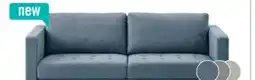 The Brick Metro 78 Fabric Sofa with Tufted Seat Cushions and Reversible Back Cushions - Denim Blue offer