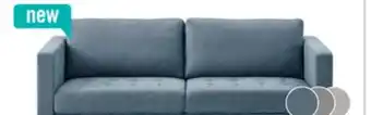 The Brick Metro 78 Fabric Sofa with Tufted Seat Cushions and Reversible Back Cushions - Denim Blue offer