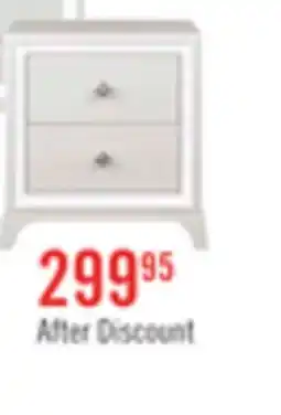 The Brick Halo Bedside 2-Drawer Nightstand with LED Light, 21W x 24H, Glam - White offer