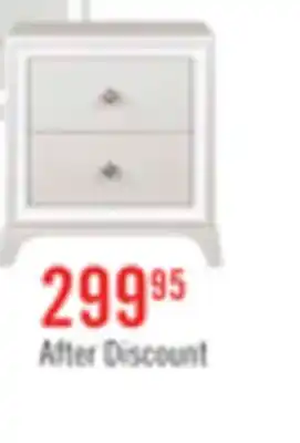 The Brick Halo Bedside 2-Drawer Nightstand with LED Light, 21W x 24H, Glam - White offer