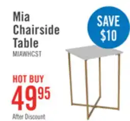 The Brick Mia 15.75 Faux Marble Chairside Table - White & Gold offer