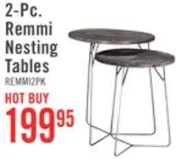 The Brick Remmi 18 2-Pack Nesting Accent Tables - Sand grey and gun metal grey offer