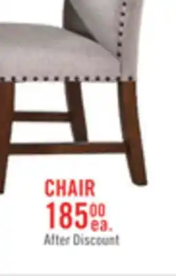 The Brick Boden Dining Chair with Polyester Fabric & Nailhead Trim - Beige & Brown offer