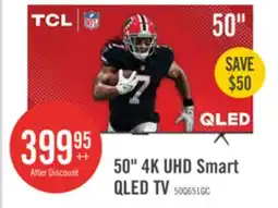 The Brick TCL 50 QLED Pro 4K UHD HDR Pro+ 60Hz Google Smart TV (50Q651G-CA) offer