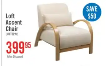 The Brick Loft 27.55 Boucle Fabric Accent Chair with Accent Pillow and Wood Armrests and Legs - White offer