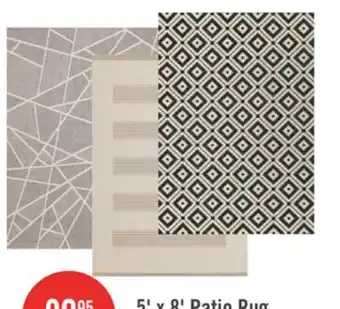 The Brick Silas Black Outdoor Patio Area Rug - 5 x 8 offer