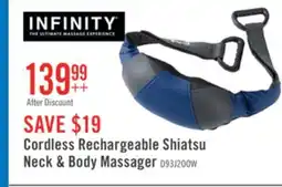 The Brick Infinity Cordless Rechargeable Shiatsu Neck & Body Massager offer