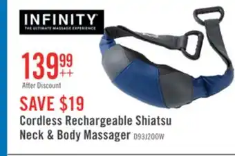 The Brick Infinity Cordless Rechargeable Shiatsu Neck & Body Massager offer