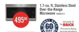 The Brick Maytag 1.7 Cu. Ft. Over-the-Range Microwave with 900 Watts Cooking - Stainless Steel - YMMMS4230PZ offer