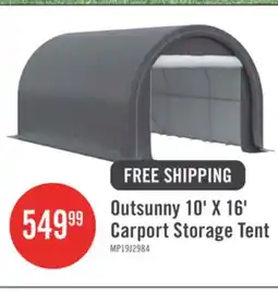 The Brick Outsunny 10' X 16' Carport Storage Tent Anti-uv Pe Portable Garage, Grey offer