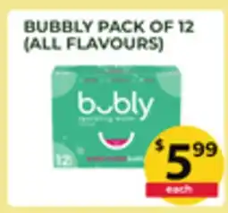 Food World Supermarket BUBLY PACK OF 12 offer