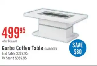 The Brick Garbo 52 Glam Coffee Table - White and Silver with Glitter Accents offer