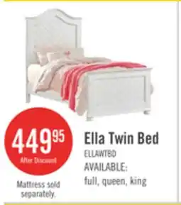 The Brick Ella Panel Bed with Headboard & Frame for Kids, Chevron Pattern, White - Twin Size offer