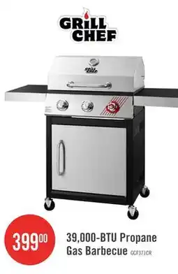 The Brick Grill Chef 39,000 BTU 3-Burner LP Gas BBQ - GCF371CRP offer