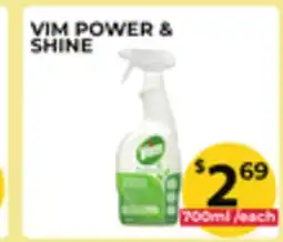 Food World Supermarket VIM POWER & SHINE offer