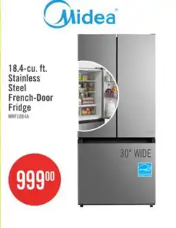 The Brick Midea 30 18.4 Cu. Ft. French-Door Refrigerator - Stainless Steel - MRF18B4AST offer
