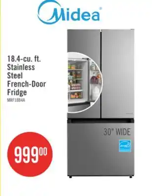 The Brick Midea 30 18.4 Cu. Ft. French-Door Refrigerator - Stainless Steel - MRF18B4AST offer