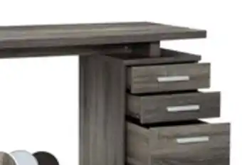 The Brick Oscar 47 Reversible Office Desk with Storage - Grey offer