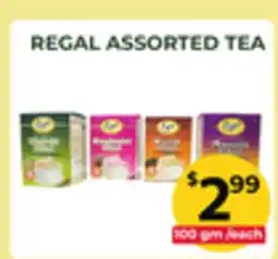 Food World Supermarket REGAL ASSORTED TEA offer