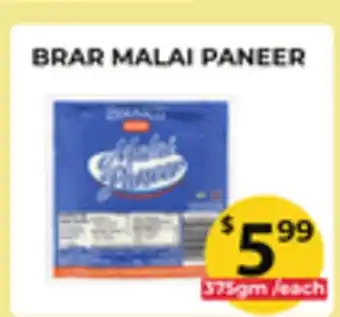 Food World Supermarket BRAR MALAI PANEER offer