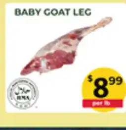 Food World Supermarket BABY GOAT LEG offer