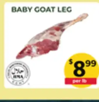 Food World Supermarket BABY GOAT LEG offer