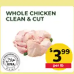 Food World Supermarket WHOLE CHICKEN CLEAN & CUT offer