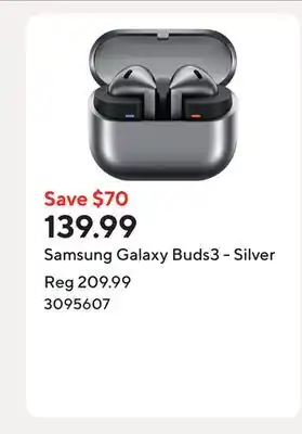 Staples Samsung Galaxy Buds3 - Silver offer