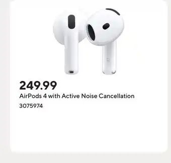 Staples AirPods 4 with Active Noise Cancellation offer
