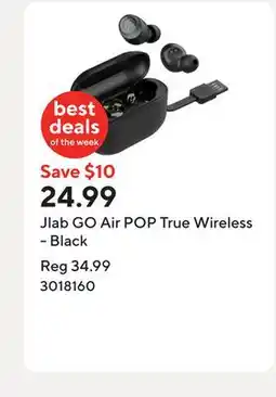 Staples Jlab GO Air POP True Wireless - Black offer
