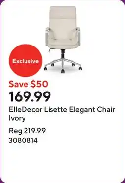 Staples ElleDecor Lisette Elegant Chair Ivory offer