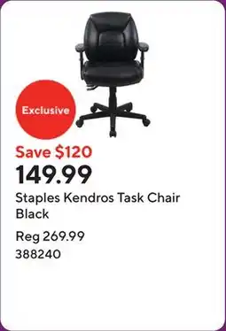 Staples Staples Kendros Task Chair Black offer