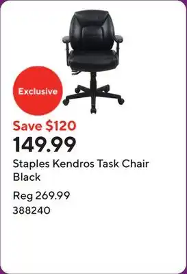 Staples Staples Kendros Task Chair Black offer