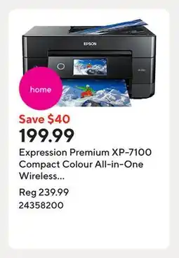 Staples Expression Premium XP-7100 Compact Colour All-in-One Wireless Inkjet Printer offer