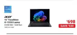 Visions Electronics 16 TravelMate i5-1335U Laptop offer