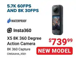 Visions Electronics X5 8K 360 Degree Action Camera offer