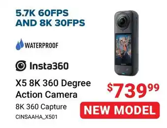 Visions Electronics X5 8K 360 Degree Action Camera offer